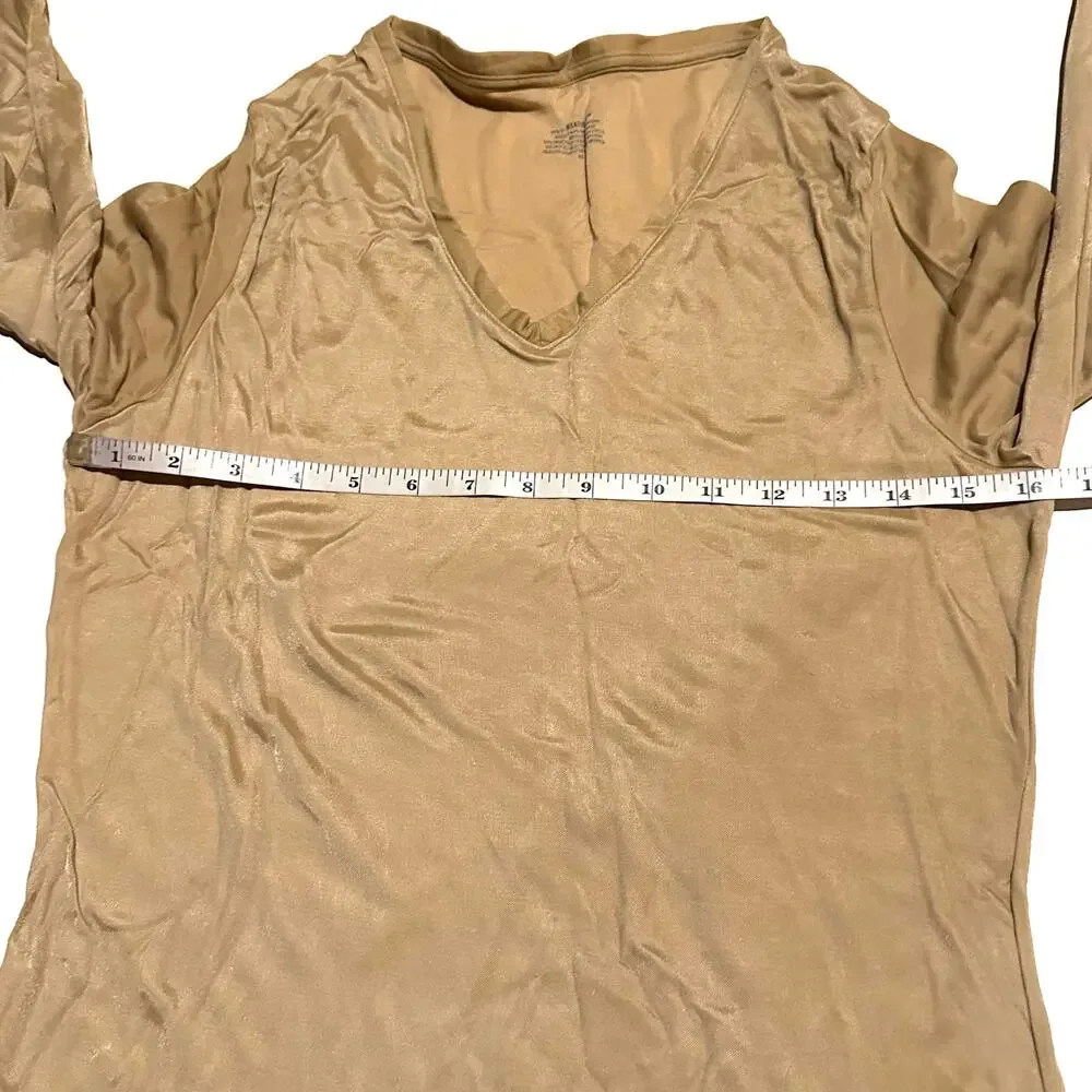 Skinsations Bundle Nude Silky Layering Slimming Tops Bundle of 2 Women's XL